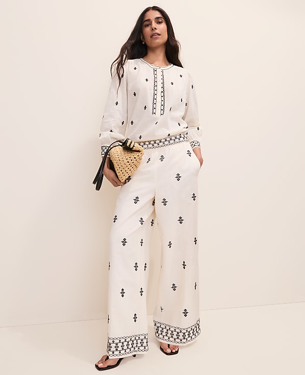 The Embroidered Easy Palazzo Pant