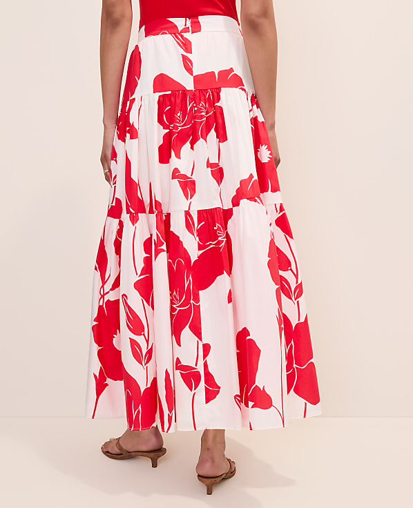 Floral Tiered Full Skirt