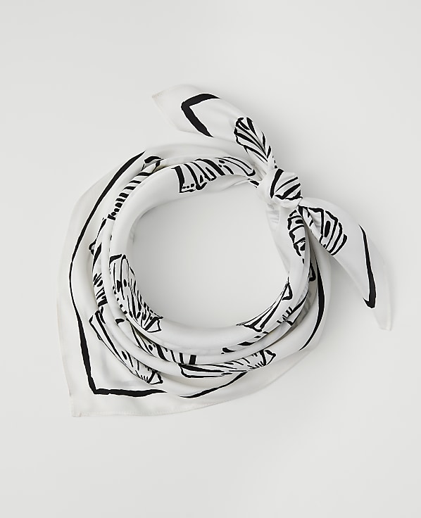 Shell Print Silk Scarf