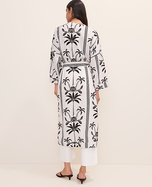 Palm Tree Belted Kimono