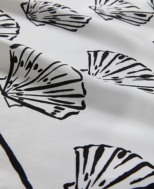 Shell Print Silk Scarf
