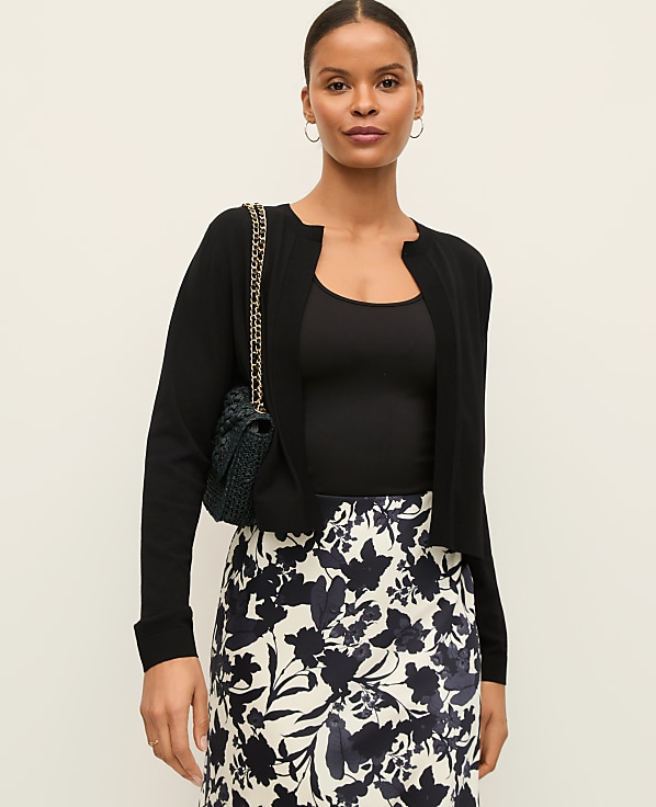 Petite Open Crop Cardigan