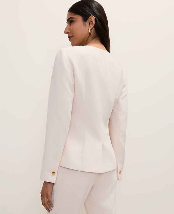 Split Hem Jacket in Fluid Crepe