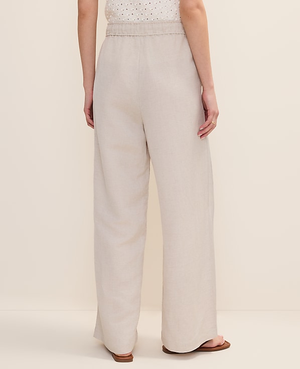 Weekend Easy Fit Wide-Leg Pant in Linen Blend