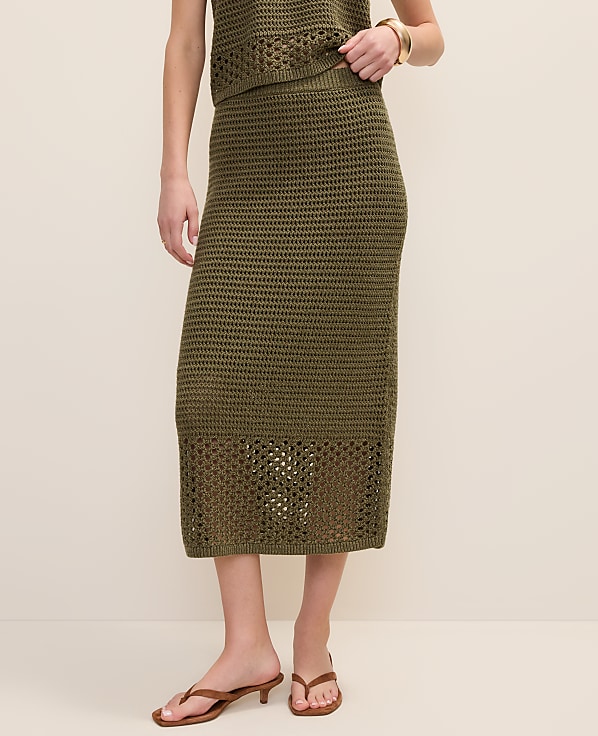 Crochet Midi Sweater Skirt
