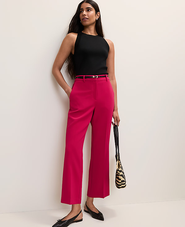 The Flare Ankle Pant in Fluid Crepe