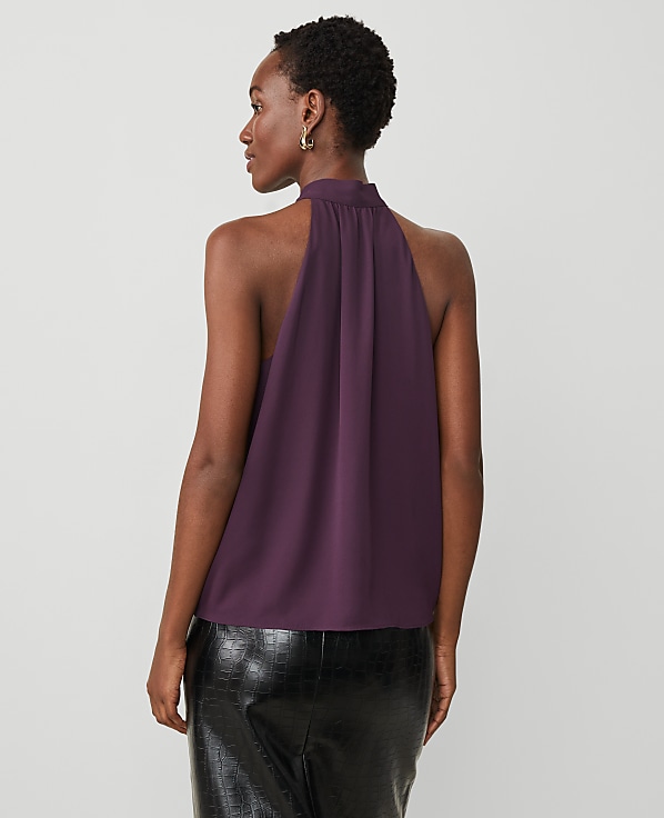 Petite Tie Neck Halter Top