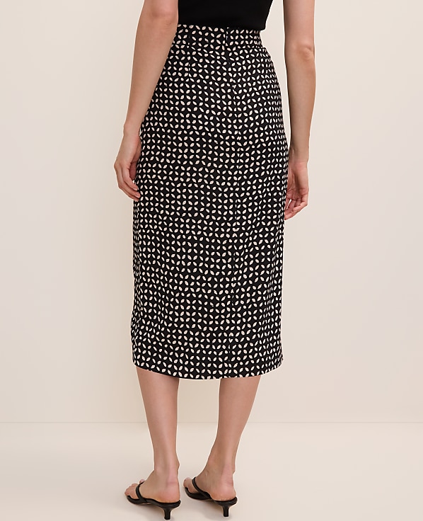 Batik Wrap Midi Skirt
