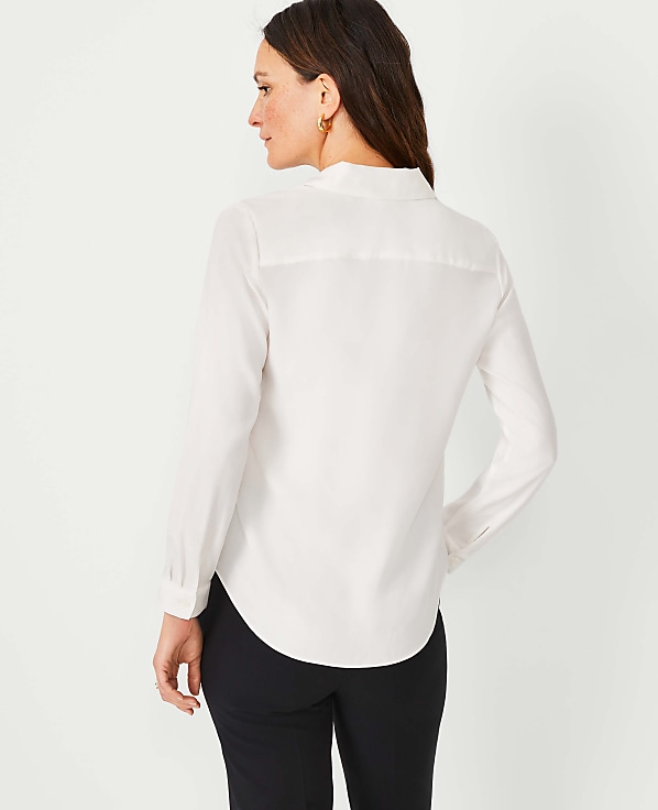 Petite Satin Essential Shirt