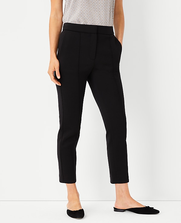 The Pintucked Ankle Pant in Double Knit