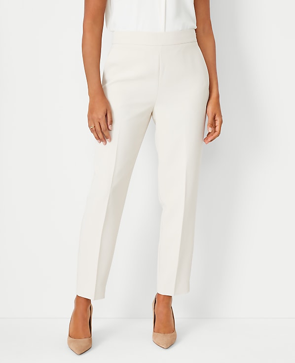 The Side Zip Ankle Pant in Fluid Crepe
