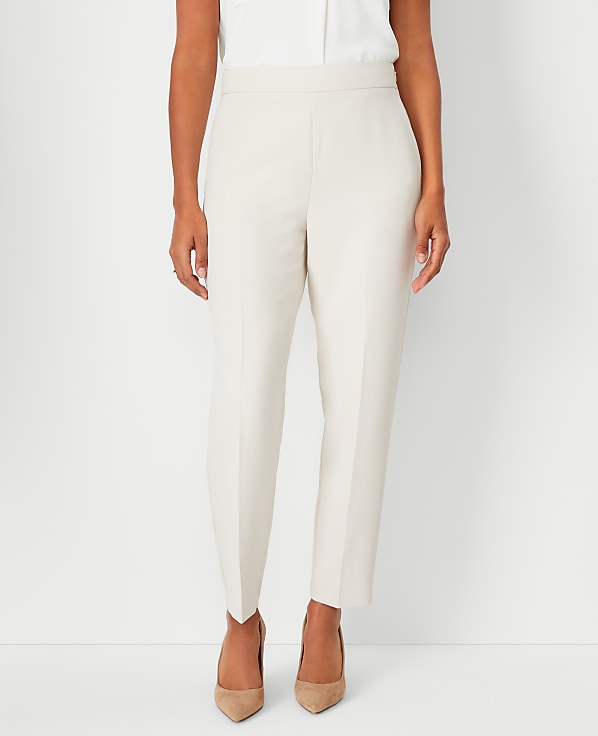 The Side Zip Ankle Pant in Fluid Crepe &mdash; Curvy Fit