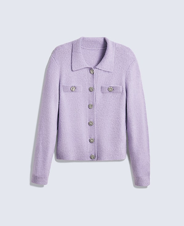 Embellished Collared Cardigan