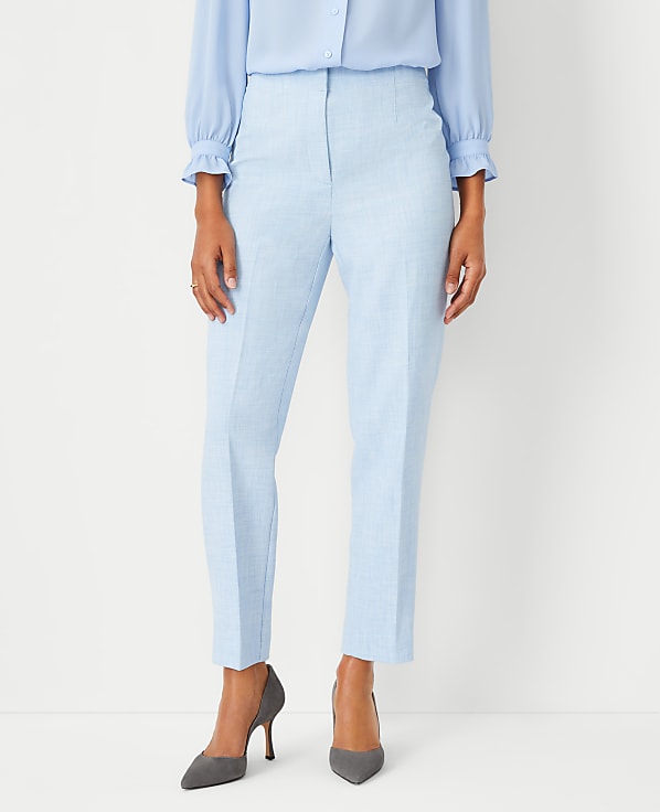 The Petite Lana Slim Pant in Crosshatch