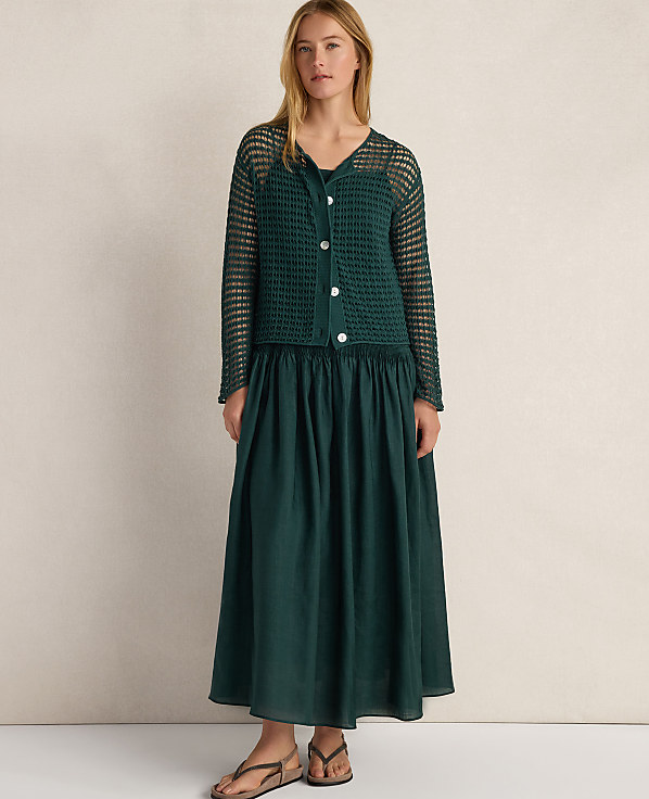 Haven Well Within Organic Cotton Pointelle Cardigan