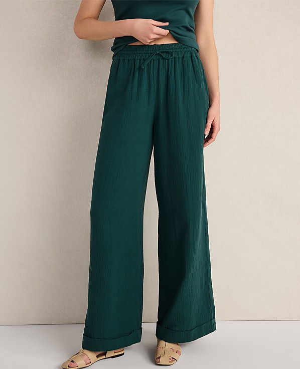 Haven Well Within Organic Cotton Gauze Drawstring Pants