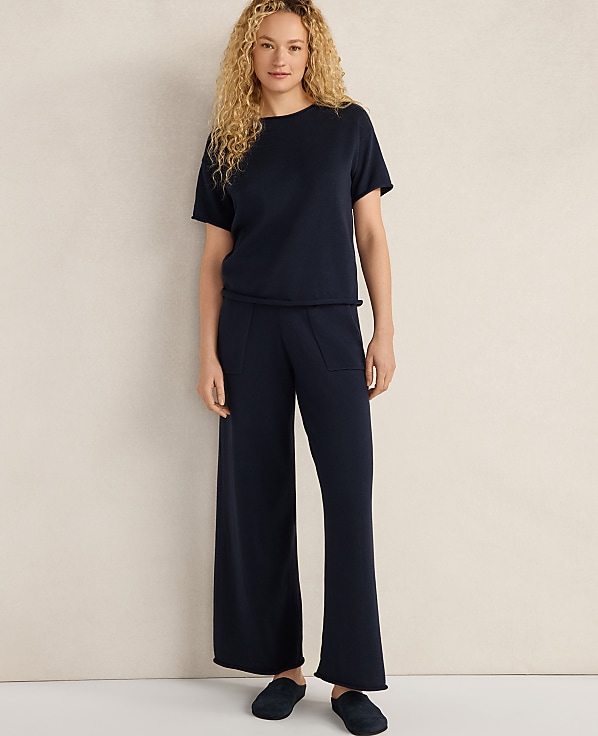 Haven Well Within Cotton Knit Wide Leg Pants