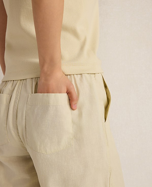 Haven Well Within Organic Cotton Linen Barrel Leg Pants
