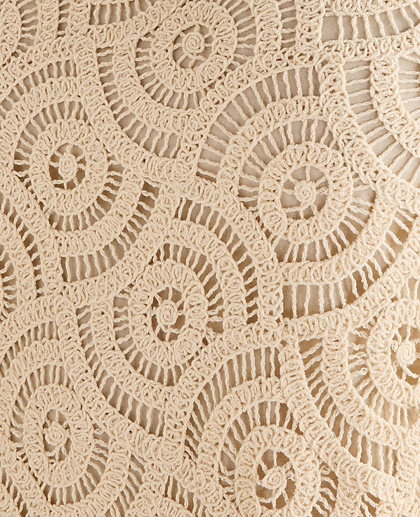 Haven Well Within Cotton Crochet Scalloped Midi Dress