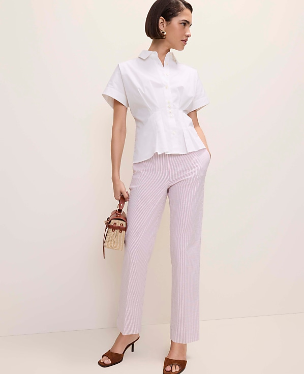 Pleated Collared Blouse