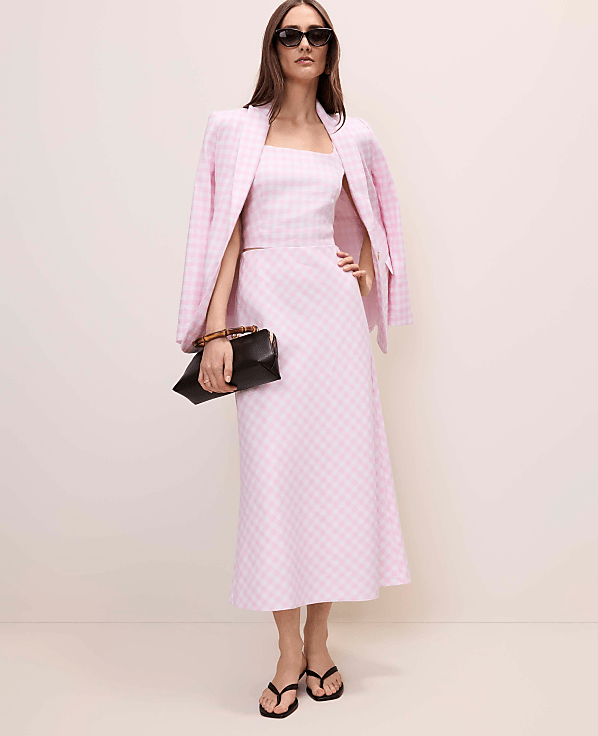 The Petite Gingham Longline Blazer