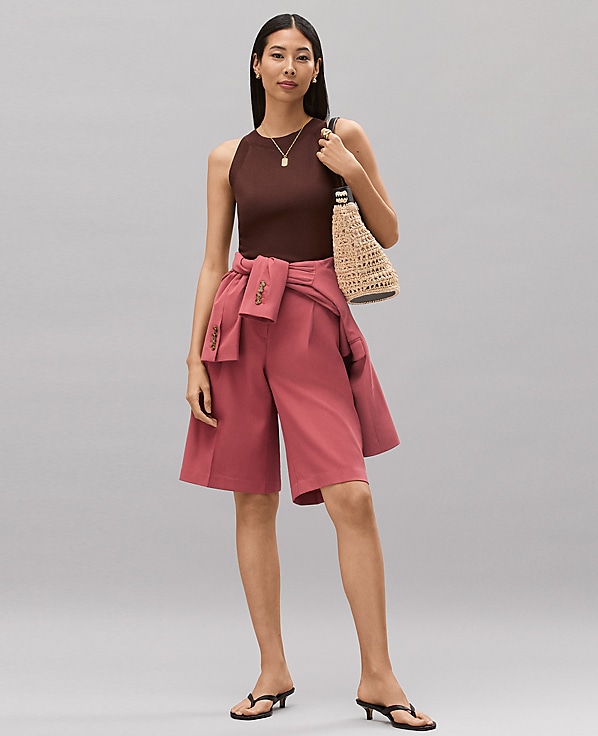 The Petite Pleated Bermuda Short