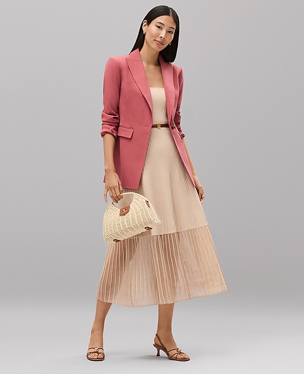 Petite Square Neck Ribbed Sweater Dress