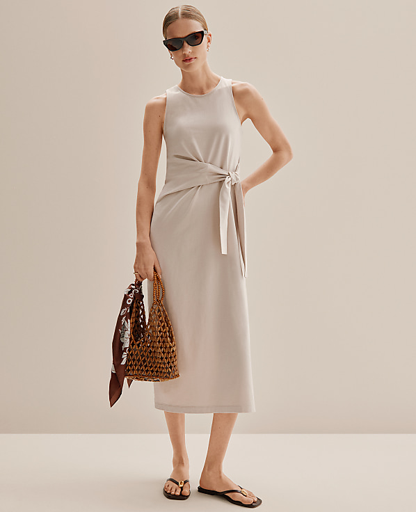 Weekend Tie Waist Midi Dress
