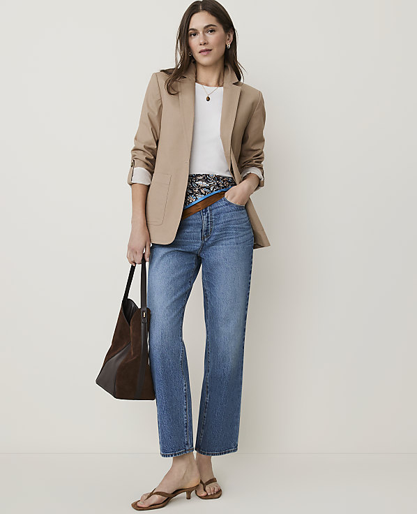 Petite Weekend Roll Sleeve Blazer