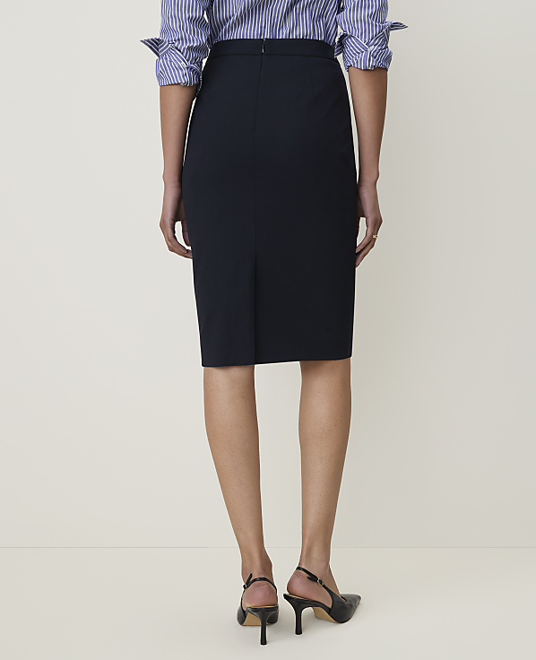 The Petite Seamed Pencil Skirt in Seasonless Stretch