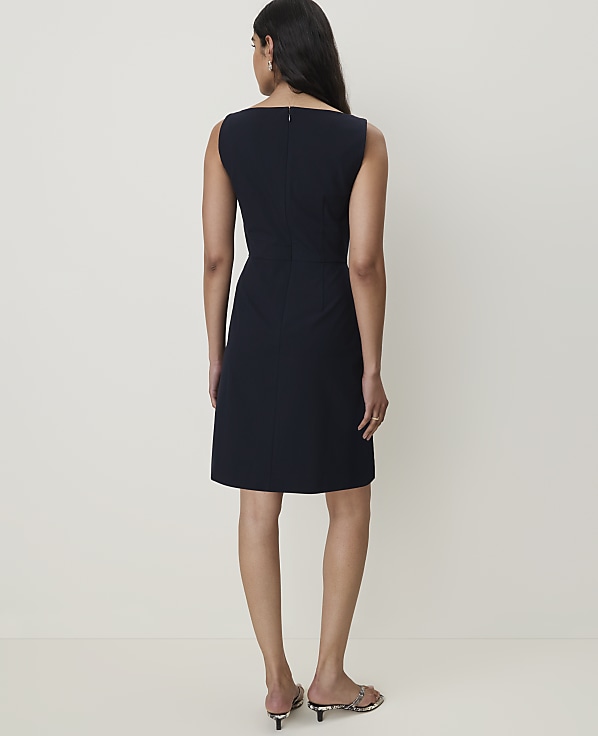 The Petite Boatneck Dress in Seasonless Stretch