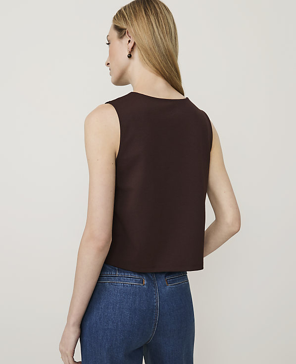 Petite Button Patch Pocket Top
