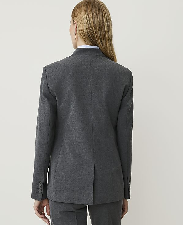 The Petite Collarless Blazer in Seasonless Stretch