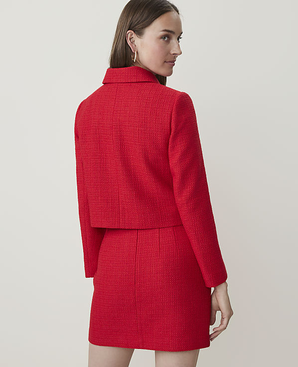 Petite Collared Jacket in Tweed