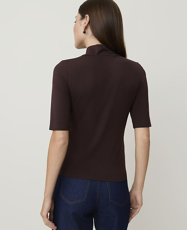 Petite Mock Neck Top