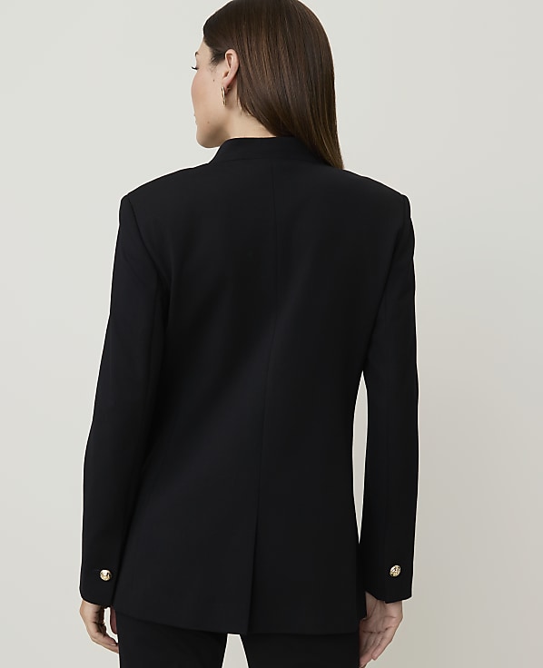 The Petite Collarless Blazer in Ponte