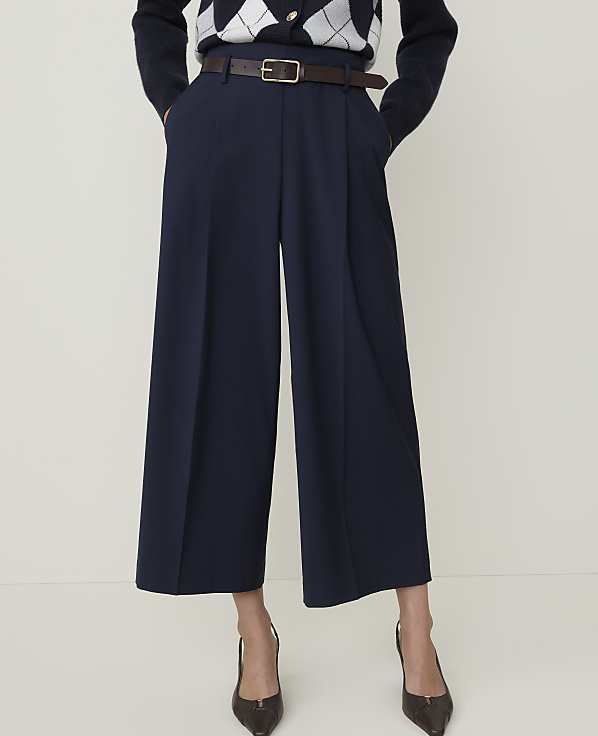 The Petite Belted Culotte Pant