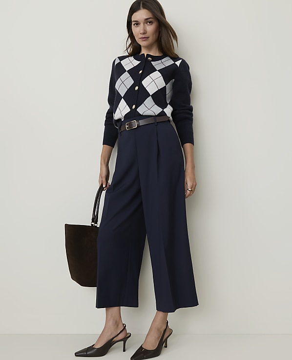 The Petite Belted Culotte Pant
