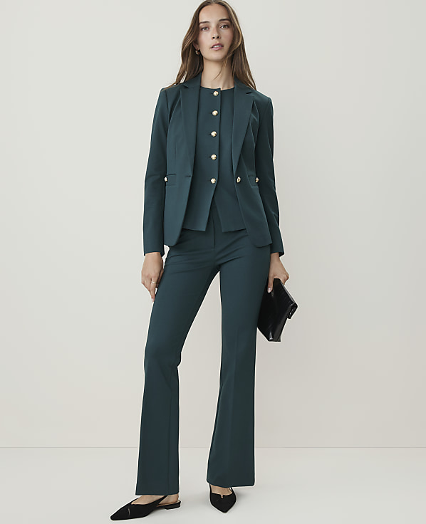 The Petite Skinny Flare Pant in Ponte