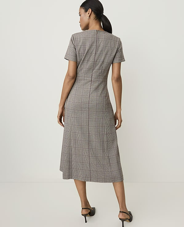 The Petite Plaid Flare Dress