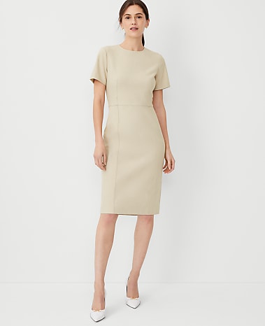 The Short Sleeve Sheath Dress in Bi-Stretch — Curvy Fit