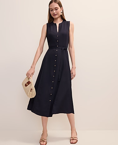 Belted Flare Dress