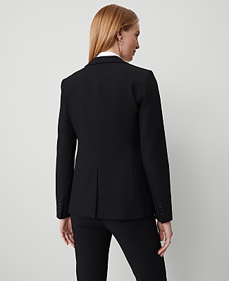 The Tall Long Single Button Blazer in Bi-Stretch