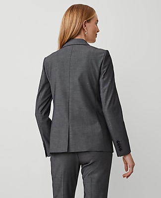 The Petite Long Single Button Blazer in Bi-Stretch
