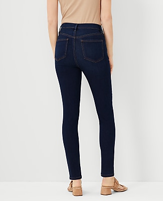 Petite Curvy Sculpting Pocket Highest Rise Skinny Jeans in Classic Dark Indigo Wash