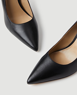 Mila Leather Pump - Black