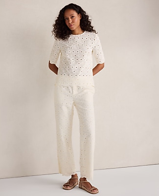 Haven Well Within Organic Cotton Eyelet Pants