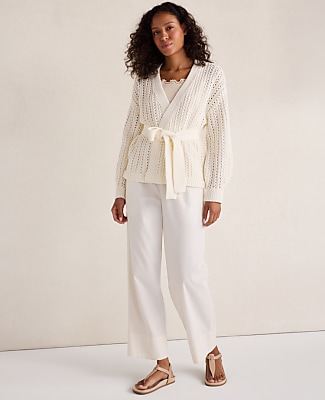 Haven Well Within Textured Cotton Blend Belted Cardigan
