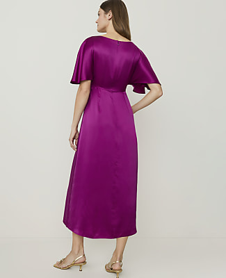 Studio Collection Boatneck Midi Dress in Silk