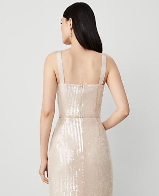Petite Cropped Sequin Tank Top